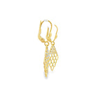 Load image into Gallery viewer, Yellow Gold Dangle Earrings With White Gold