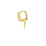 Load image into Gallery viewer, Yellow Gold Rectangular Link Dangle Earrings