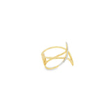 Load image into Gallery viewer, Geometric Two Tone Gold Cocktail Ring