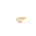 Load image into Gallery viewer, Tri-Tone Gold Intertwined Band Ring
