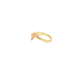 Load image into Gallery viewer, Tri-Tone Gold Intertwined Band Ring