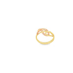 Load image into Gallery viewer, Tri-Tone Gold Intertwined Band Ring