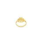 Load image into Gallery viewer, Tri-Tone Gold Floral Cocktail Ring with Intricate Filigree
