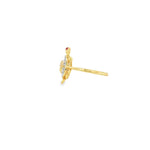 Load image into Gallery viewer, Yellow Gold Turtle Cocktail Ring with Cabochon Ruby & CZ