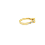 Load image into Gallery viewer, Yellow Gold Solitaire Ring with Round Cut CZ