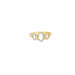 Load image into Gallery viewer, Yellow Gold Multistone Ring with Round Cut Diamonds