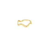 Load image into Gallery viewer, 14ct Sculptural Yellow Gold Wave Band Ring