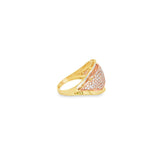 Load image into Gallery viewer, Tri-Tone Gold Multistone Ring with Round Brilliant Cut CZ