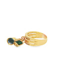 Load image into Gallery viewer, Yellow Gold Band Ring with Multi Stone Charms