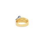 Load image into Gallery viewer, Yellow Gold Band Ring with Multi Stone Charms