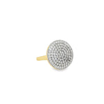 Load image into Gallery viewer, Yellow Gold Cocktail Ring with Round Cut CZ