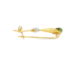 Load image into Gallery viewer, Zultanite and Gold Floral Brooch