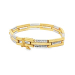 Load image into Gallery viewer, Two-Tone Yellow Gold Diamond-Cut Chain Bracelet