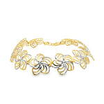 Load image into Gallery viewer, Floral Motif Yellow Gold Chain Bracelet