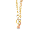 Load image into Gallery viewer, Tri-Gold Necklace with Round Cut CZ