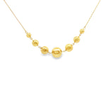 Load image into Gallery viewer, Yellow Gold Graduated Sphere Chain Necklace