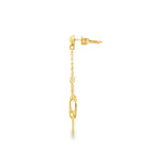 Load image into Gallery viewer, Elegant Yellow Gold Chain Link Dangle Earrings