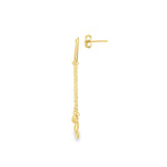 Load image into Gallery viewer, Yellow Gold Modern Teardrop Dangle Earrings
