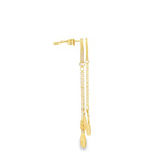 Load image into Gallery viewer, Yellow Gold Teardrop Dangle Earrings