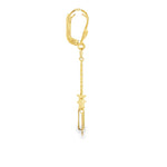 Load image into Gallery viewer, Modern Yellow Gold Dangle Earrings with Geometric Charms