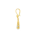 Load image into Gallery viewer, Yellow Gold Diamond Drop Earrings with Intricate Detailing