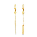Load image into Gallery viewer, Contemporary Yellow Gold Chain Dangle Earrings