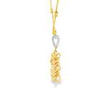 Load image into Gallery viewer, Yellow Gold CZ Heart Charm Necklace