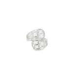 Load image into Gallery viewer, Contemporary White Gold Bypass Ring
