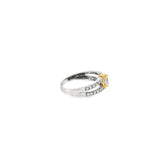 Load image into Gallery viewer, White Gold Multi-Stone CZ Ring with Round Cut CZ