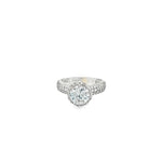Load image into Gallery viewer, White Gold Ring with Round Cut CZ