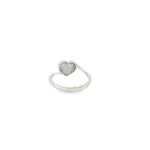 Load image into Gallery viewer, White Gold Heart-Shaped CZ Ring