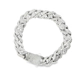 Load image into Gallery viewer, White Gold CZ Chain Bracelet