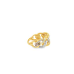 Load image into Gallery viewer, Yellow & White Gold Chain Link Band Ring