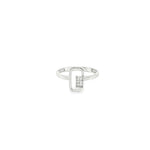 Load image into Gallery viewer, White Gold Multistone Ring with Round Cut CZ