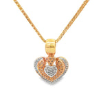 Load image into Gallery viewer, Yellow Gold Heart Diamond Charm Necklace
