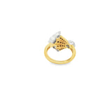 Load image into Gallery viewer, Yellow Gold Cocktail Ring with Pear Cut Diamonds