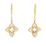 Load image into Gallery viewer, Yellow Gold Dangle Earrings with Mother of Pearl