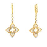 Load image into Gallery viewer, Yellow Gold Dangle Earrings with Mother of Pearl