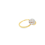 Load image into Gallery viewer, Modern Yellow Gold Bypass Cocktail Ring with Spherical Accents