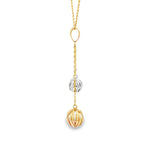 Load image into Gallery viewer, Yellow Gold Two-Tone Sphere Charm Necklace