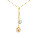 Load image into Gallery viewer, Yellow Gold Two-Tone Sphere Charm Necklace