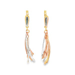 Load image into Gallery viewer, Rose Gold and Silver Dangle Earrings