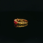 Load image into Gallery viewer, 18ct Yellow Gold Ring with Oval Ruby Trio & Diamonds