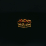 Load image into Gallery viewer, 18ct Yellow Gold Ring with Oval Ruby Trio & Diamonds