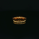Load image into Gallery viewer, 18ct Gold Ruby Multistone Band Ring with Round Cut Rubies