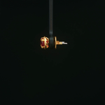 Load image into Gallery viewer, 18ct Yellow Gold Stud Earrings with Round Cut Ruby & Diamonds