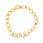 Load image into Gallery viewer, Classic Yellow Gold Chain Link Bracelet (Hollow Links)