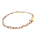 Load image into Gallery viewer, 14ct Rose Gold Diamond Tennis Bracelet with CZ