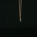Load image into Gallery viewer, Yellow Gold Necklace with Deep Blue Sapphire Pendant