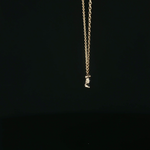 Load image into Gallery viewer, Yellow Gold Necklace with Deep Blue Sapphire Pendant
